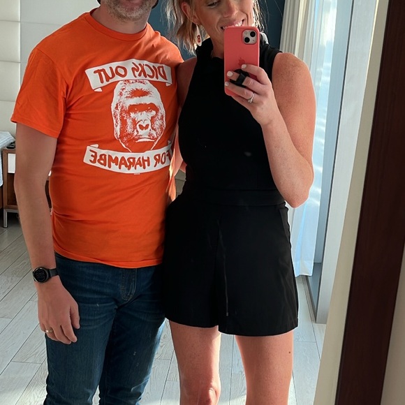 Black Ruffle Neck Romper - Picture 6 of 6